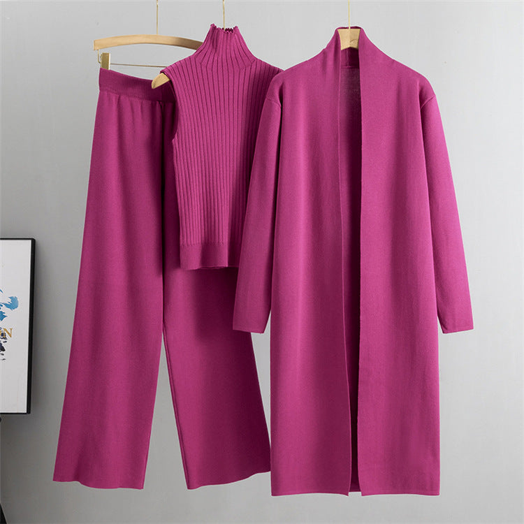 Elizabeth – Gebreid Set met Vest, Cardigan en Broek