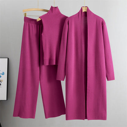 Elizabeth – Gebreid Set met Vest, Cardigan en Broek