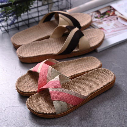 Natalie – Rutschvrije Linnen Slippers