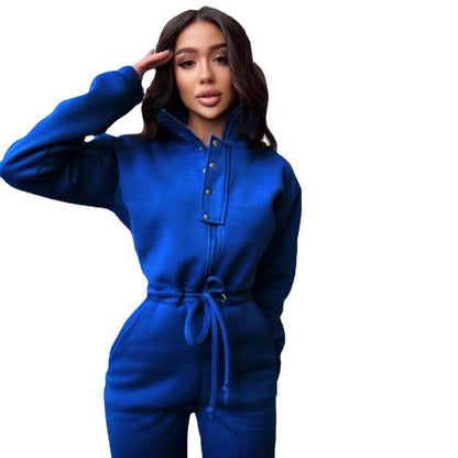 Natasha – Vrijetijds-Jumpsuit met Stehkragen