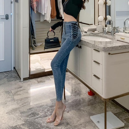 Christina – Hooggetailleerde Slim Skinny Jeans
