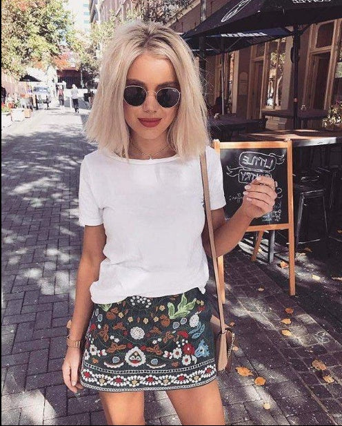 Linda – Bedrukte Damesrok in Tutu-Stijl