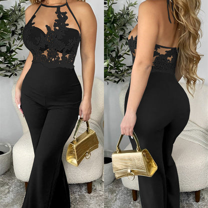 Rebecca – Strakke Jumpsuit met Gaasdetails