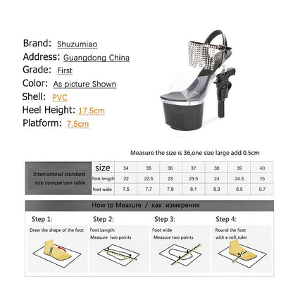 Christina – Super Hoge Transparante High Heels Sandalen