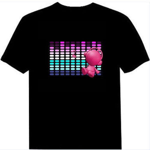Joan – Muziek Geactiveerd T-Shirt met Licht Effect