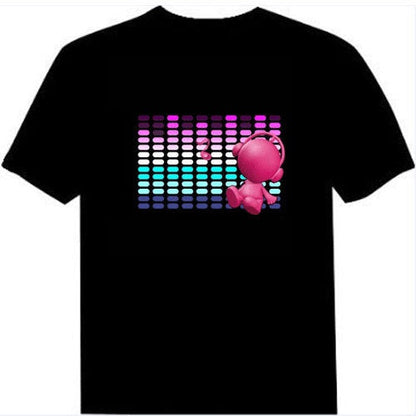Joan – Muziek Geactiveerd T-Shirt met Licht Effect