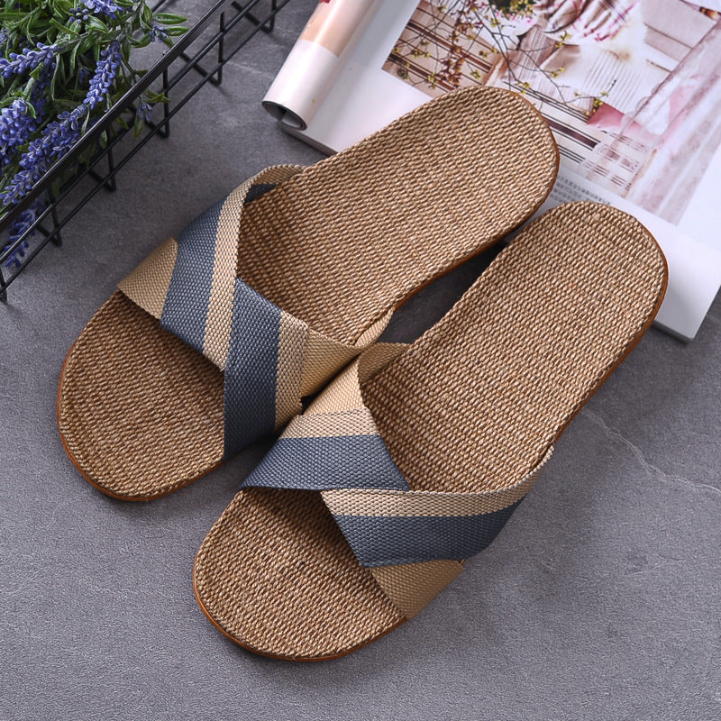 Natalie – Rutschvrije Linnen Slippers