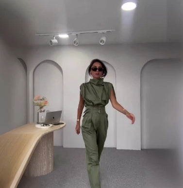 Esme – Schouder- en Taillevormende Blouse met Riem