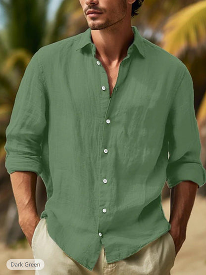 Harold – Casual Overhemd voor Heren in Effen Overmaat