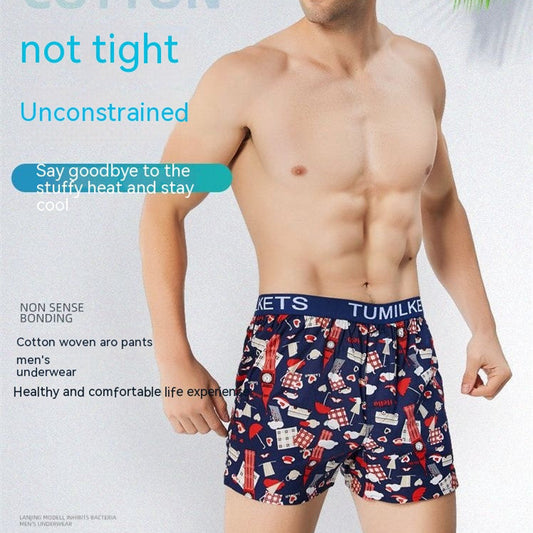 Allan – Bedrukte Herenboxershorts van Katoen