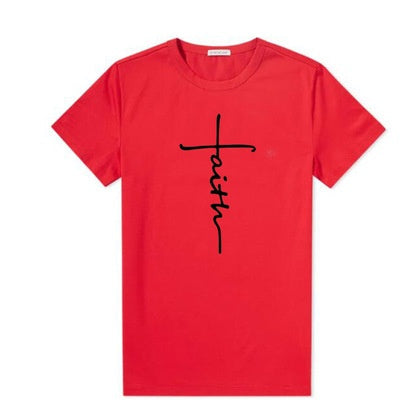 Christine – Dames T-Shirt van Katoen met Kruismotief