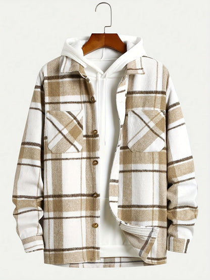 Robbie – Herrenmodehemd mit Stehkragen und dicker Verarbeitung