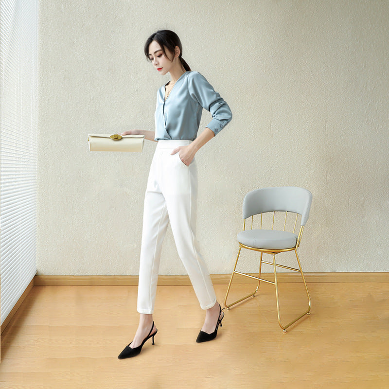 Louise – Damen High Heels aus Premium-Vegan-Veloursleder mit Schnalle