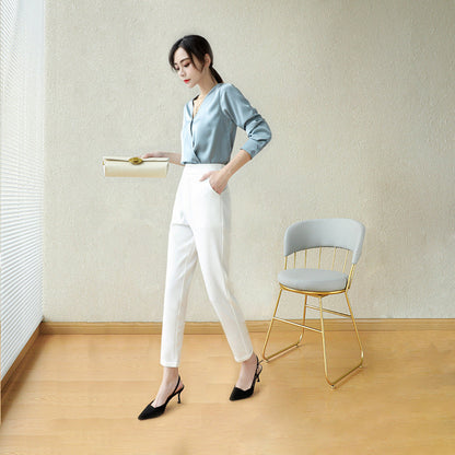 Louise – Damen High Heels aus Premium-Vegan-Veloursleder mit Schnalle