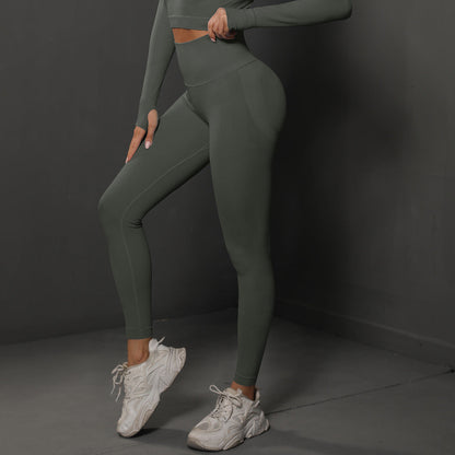 Rachael – Hohe Taille Naadloze Yogabroek in Effen Kleur