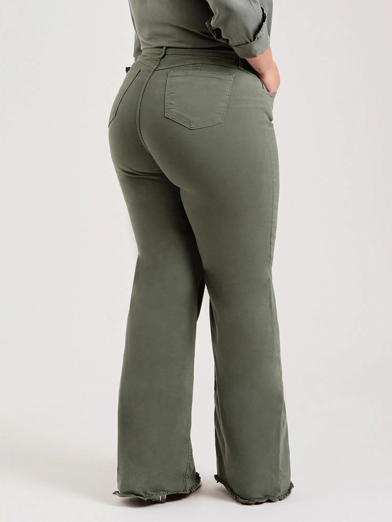 Joy – Modieuze Flared Broek met Franjes