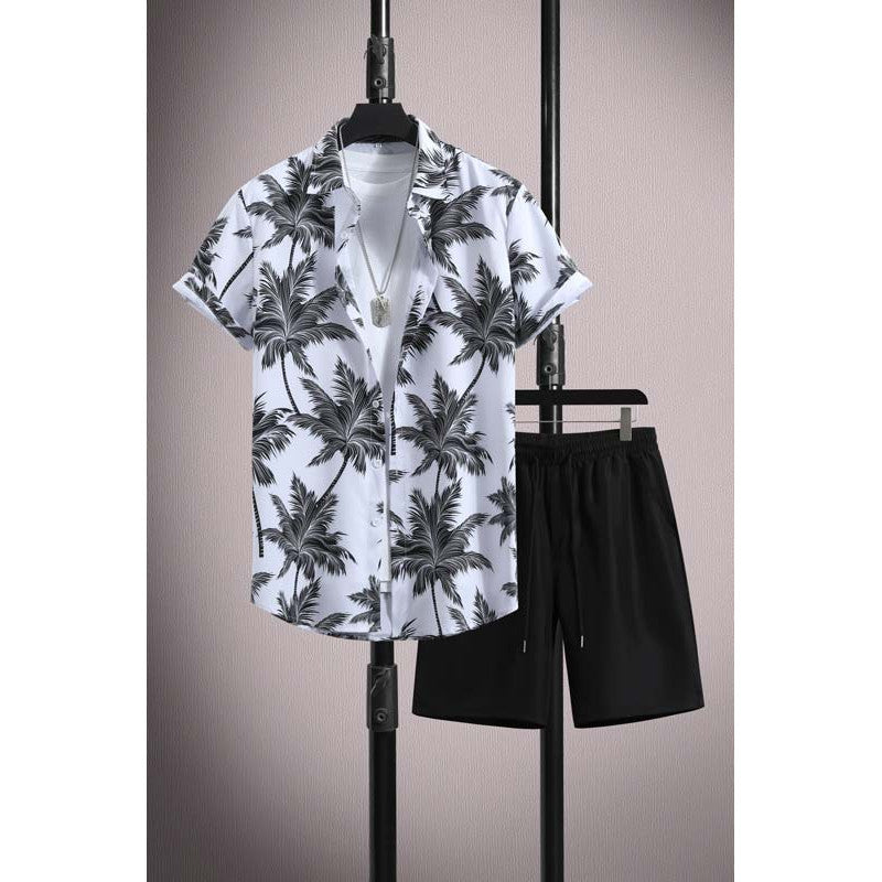 Anthony – Luchtig Korte Mouwen Shirt van IJs Zijde met Micro-ondersteuning en Shorts Set