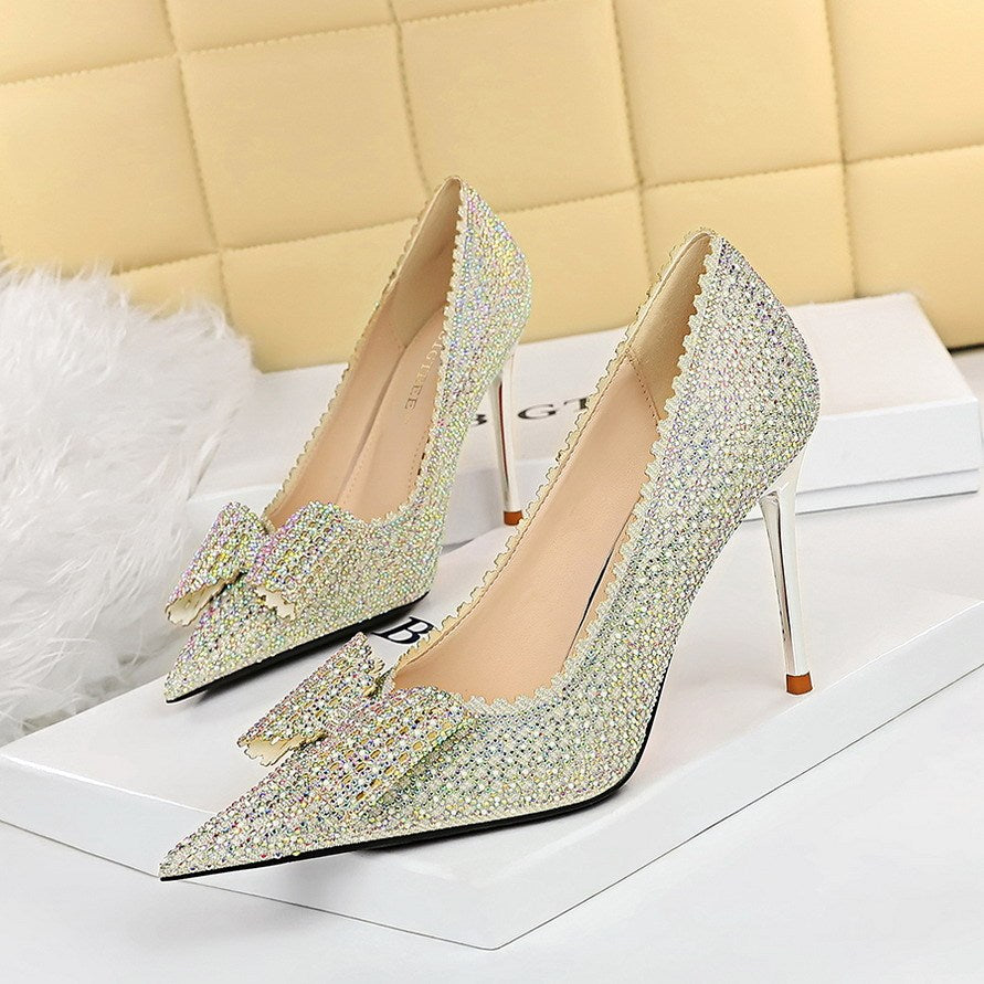 Holly – Prinsessenbruiloftsschoenen met dunne hoge hakken