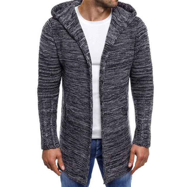 Gregory – Lange Heren Trenchcardigan met Kap voor de Winter