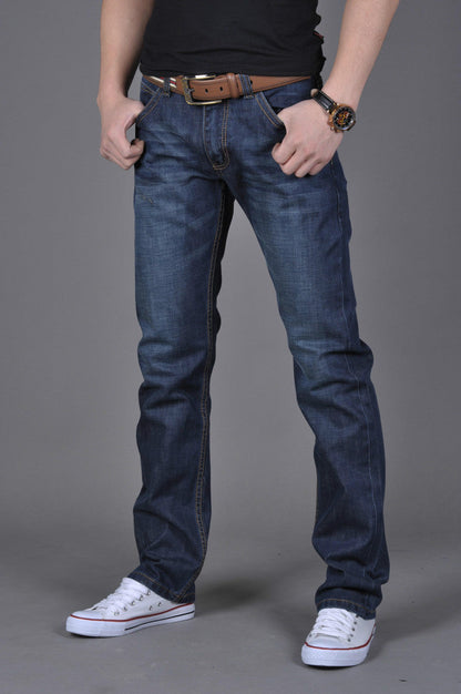 Ryan – Rechte Slim-Fit Herenjeans in Donkerblauw
