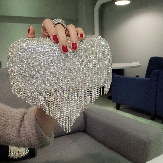 Holly – Handtas met franjes en strass voor Dames