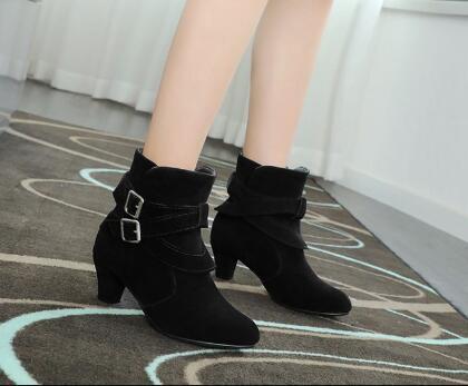 Holly – Warme Dames Pumps met Hoogte Hakken en Enkelboots