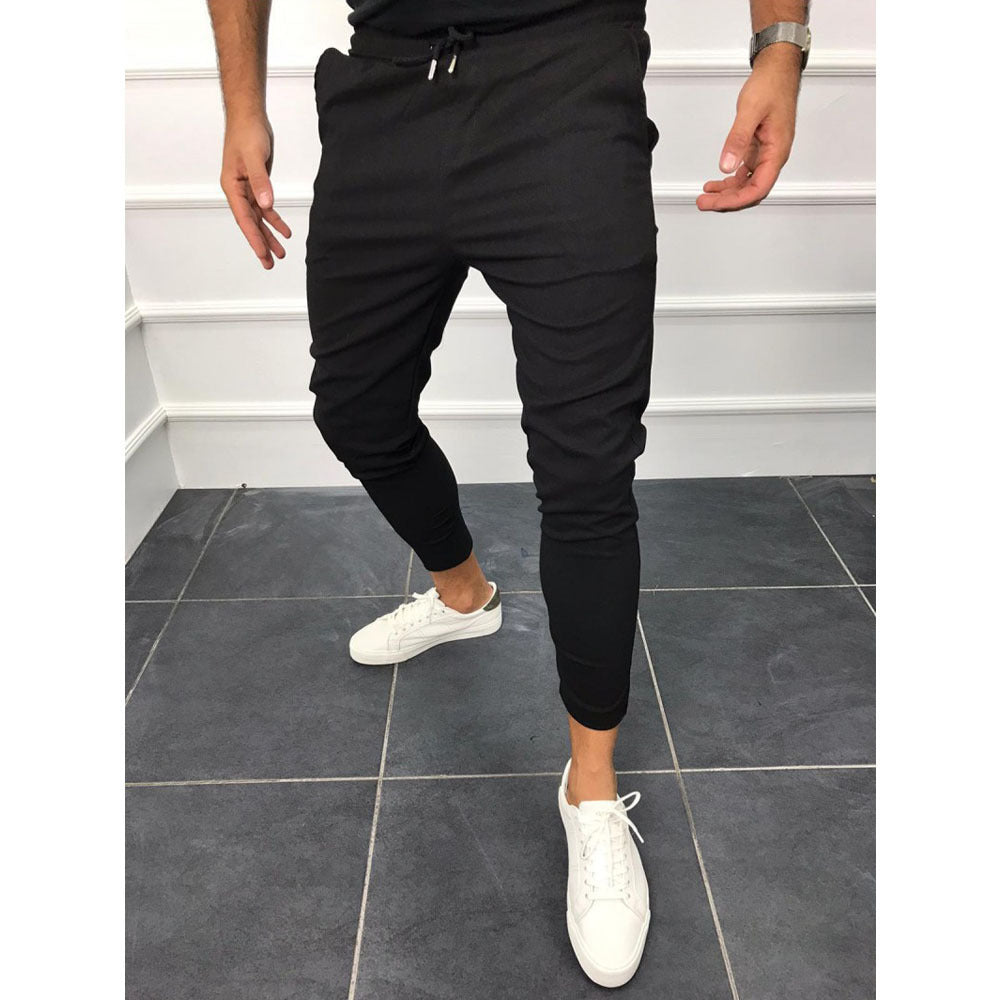 Ray – Casual Broek met Veters in Effen Kleuren