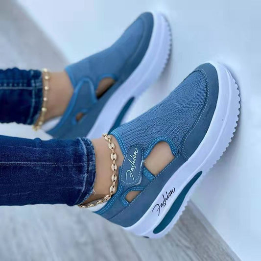 Ruby – Ademend Dames Sneaker met Lage Wedge voor de Zomer