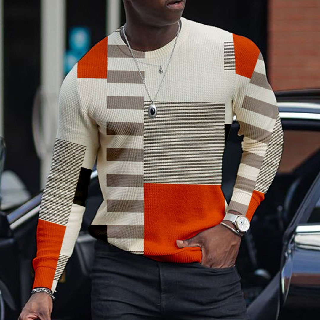 Keith – 3D Pullover voor heren met lange mouwen