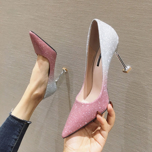 Joanne – Verleidelijke Franse Stiletto Hoge Hakken met Kleurovergang