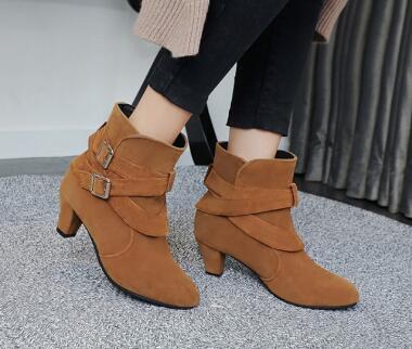 Holly – Warme Dames Pumps met Hoogte Hakken en Enkelboots
