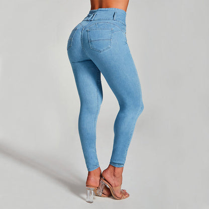Francesca – Hooggetailleerde Skinny Damesjeans met Vormend Effect