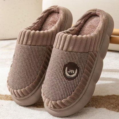 Alice – Pluche Pantoffels met Kleurblok voor Winter