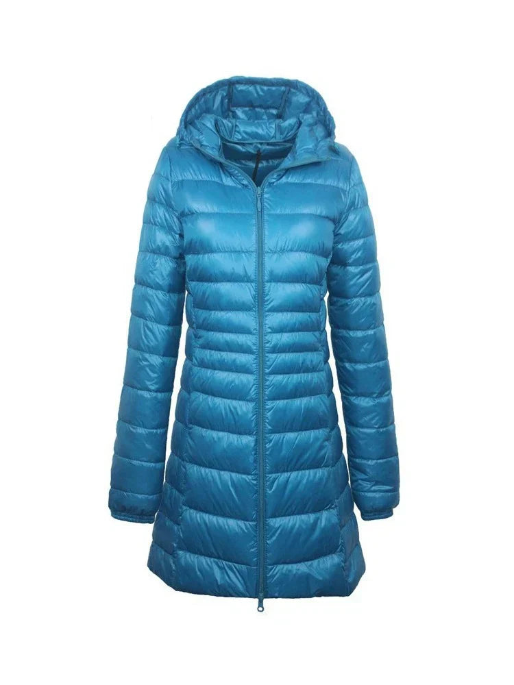 Natalie – Lange gewatteerde winterjas voor dames