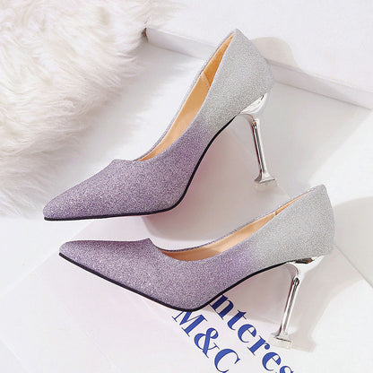 Joanne – Verleidelijke Franse Stiletto Hoge Hakken met Kleurovergang