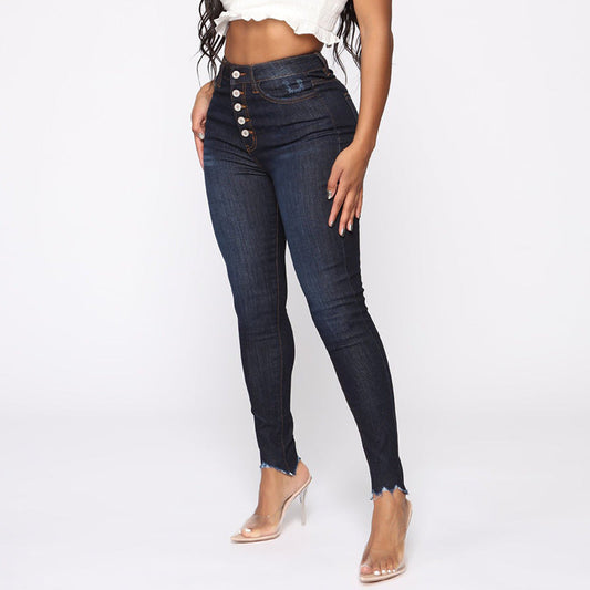 Danny – Modieuze Slim Fit Hoge Taille Elastische Jeans