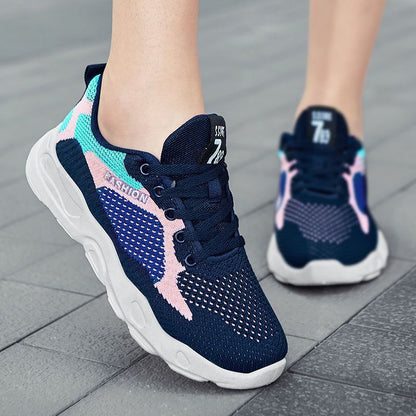 Heidi – Veelzijdige Dames-Sneakers met Kleurvlakken