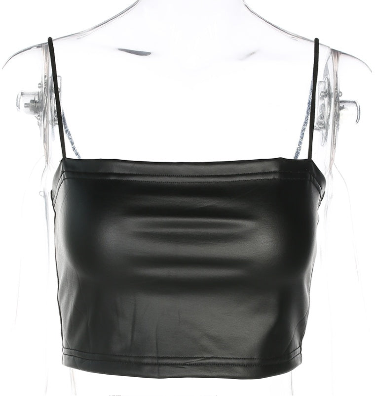 Wendy – Vegan Leren Top