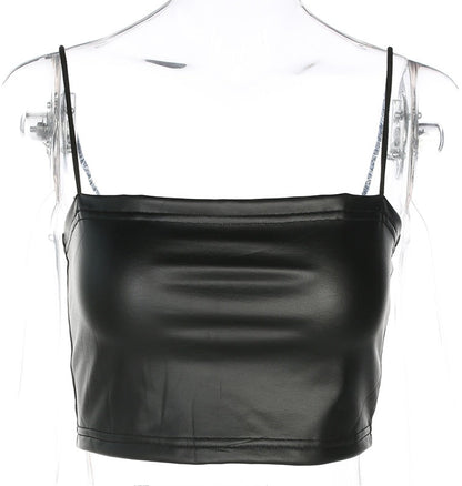 Wendy – Vegan Leren Top