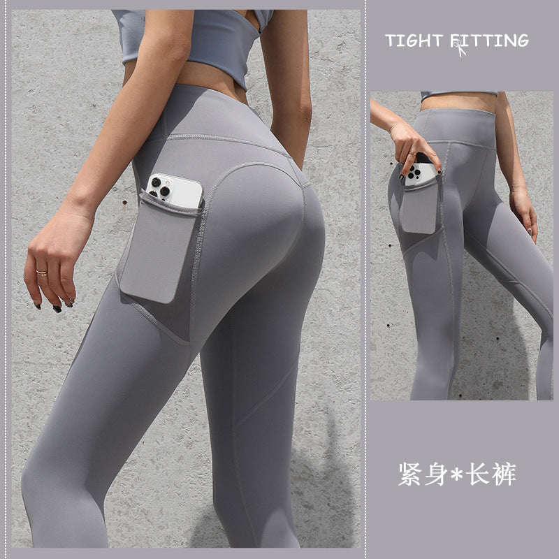 Kimberley – Naadloze Sportleggings met Zakken en Hoge Taille voor Vrouwen