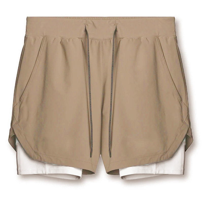 Aidan – Sportieve, sneldrogende, dubbele laag twee-in-één hardloopshorts