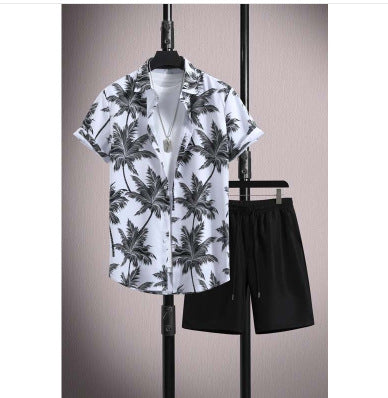 Anthony – Luchtig Korte Mouwen Shirt van IJs Zijde met Micro-ondersteuning en Shorts Set