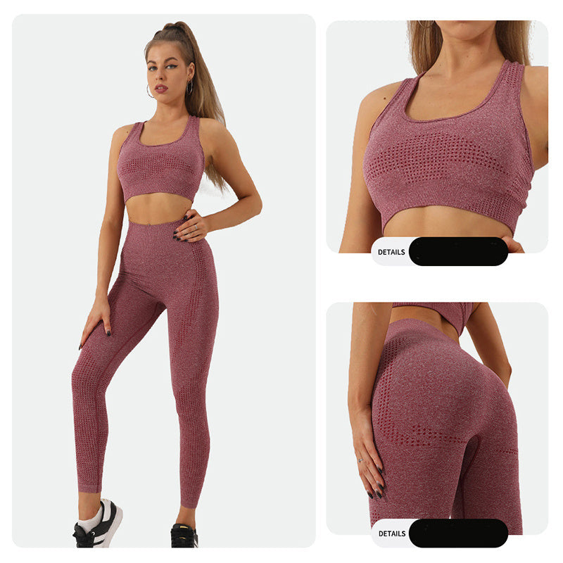 Amy – Naadloos Yoga-Set voor Vrouwen met Hoge Taille Leggings