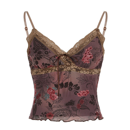 Zoe – Bloemenpatroon Dames-Camisole