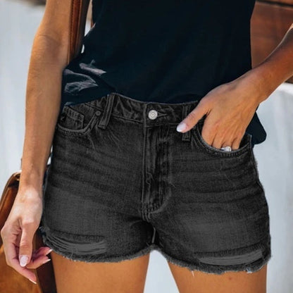 Lisa – Zomerse Denim-Shorts met Stijlvolle Franjes
