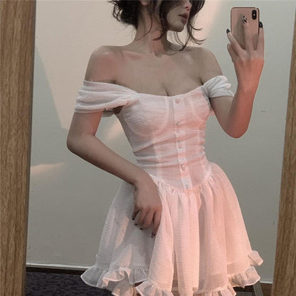 Janet – Witte Feeën-Tuniek van Chiffon