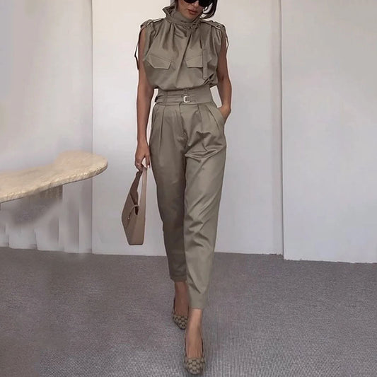 Esme – Schouder- en Taillevormende Blouse met Riem