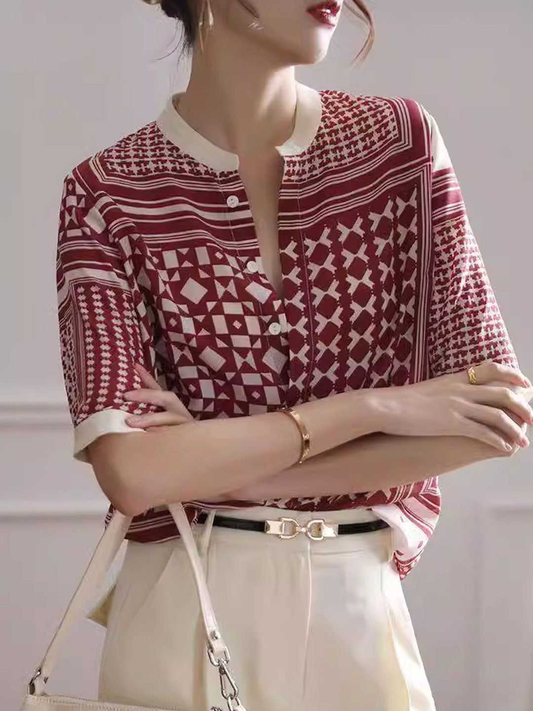 Imogen – Stijlvol Geruit Gestreept Dameshemd