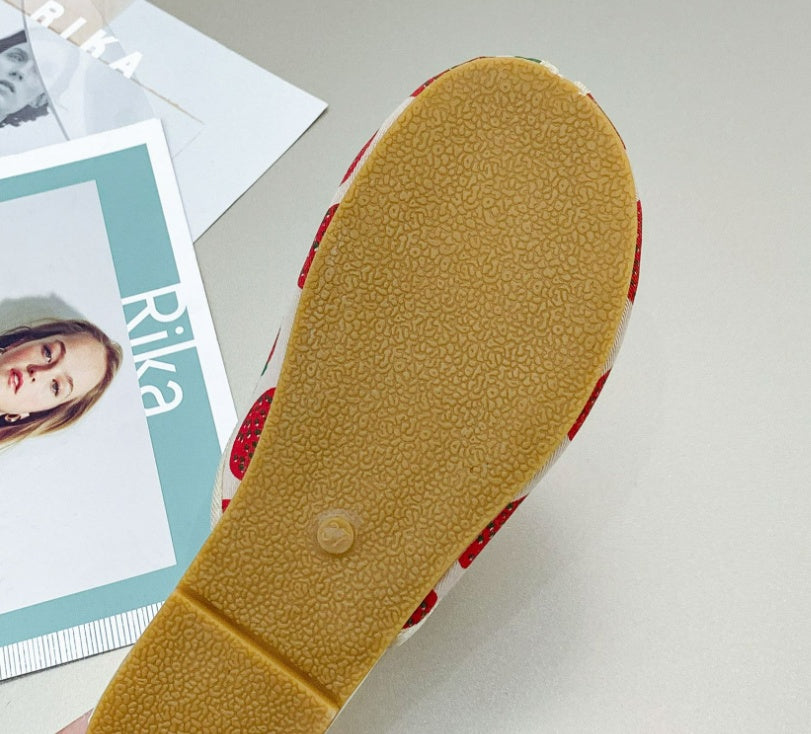 Gillian – Platte Dames-Strandslippers met Kersenteenkap