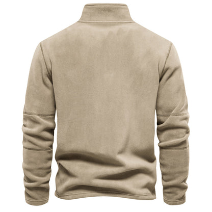 Arthur – Stehkragen Zip Sweatshirt met Fleece, casual trui voor heren